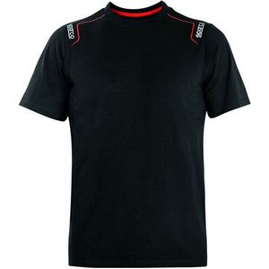 Short Sleeve T-Shirt Sparco TECH STRETCH Black Size XL