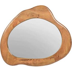 Spiegel - houten spiegel - organische vorm spiegel - naturel hout - oil finish - by Mooss - 80 x 70 cm