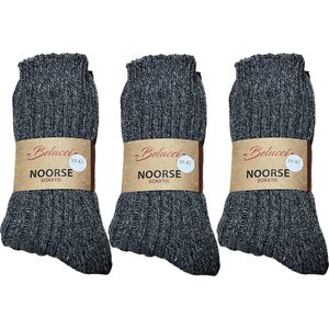 Belucci Noorse Wollen Sokken 6 Paar Maat 39/42