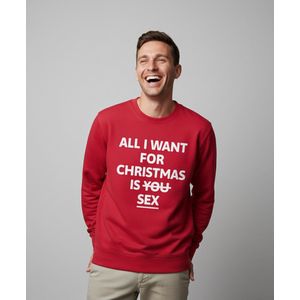 All I Want For Christmas Is Sex | Sweater – Rood - S