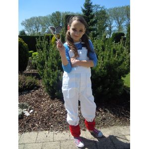 Tuinbroek voor kind wit maat 128