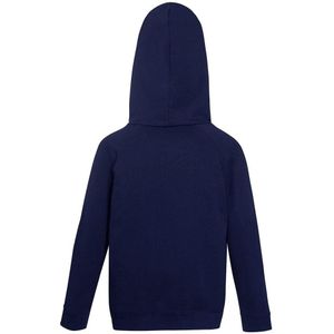 Fruit of the Loom Kids hoodie - Maat 116 (5-6) - Kleur Donker Blauw