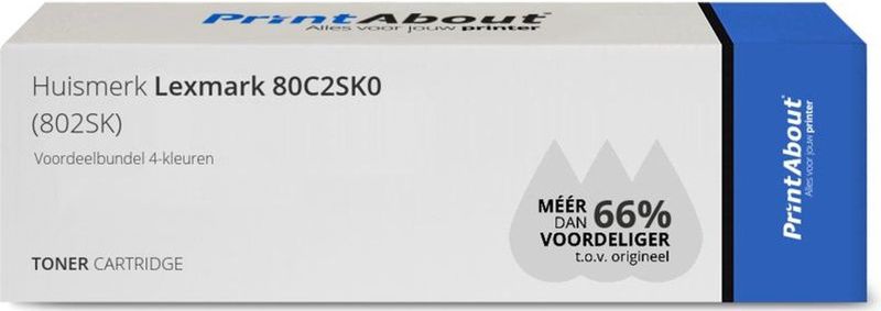 PrintAbout - Alternatief voor de Lexmark 80C2SK0 / 4 Kleuren