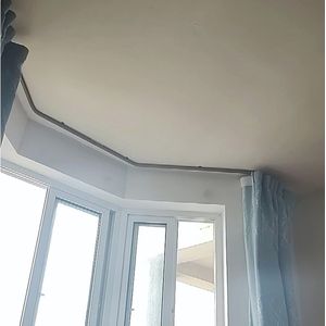 Gebogen gordijnroede voor erkerraam - Flexibele plafond gordijnrail 1m en meer