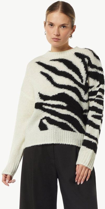 comma - Gebreide Trui - Luxe Wolmix - Lange Mouwen - Opstaande Kraag