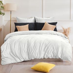 Winter Flanellen beddengoed, 200 x 200 cm, 3-delig, warm, pluizig, teddypluche, beddengoedset, voelt aan als kasjmier, microvezel fleece, 1 dekbedovertrek + kussensloop, 2 stuks, 80 x 80 cm,