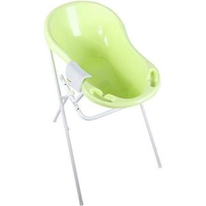 CRLYN® Baby Badje met standaard - Inklapbaar Bad - Zitbad - Bath Bucket - Groen en Wit