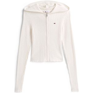 TOMMY JEANS - TJW ESSENTIAL ZIPPER HOOD - Vest - Ancient white