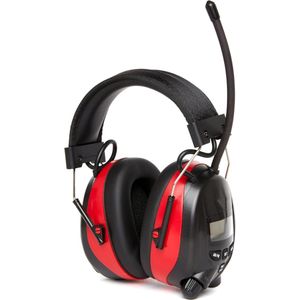 Oorkappen met Radio voor Volwassenen - Gehoorbescherming Kinderen - Zwart met Rood