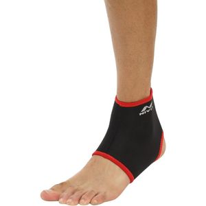 NIVIA Orthopedische Enkelbandage (Zwart/Rood, Maat - Medium) | Materiaal - Neopreen / Polyester | Pijnbestrijding, Sport, Oefening, Workout, Fietsen