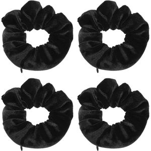 Haarelastiekjes met geldverstopping en ritssluiting voor dames en meisjes - Set van 4 stuks