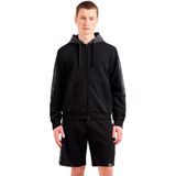 EA7 - Logo Serie - Sweatshirt - Zwart - Katoen - Capuchon met Ritssluiting