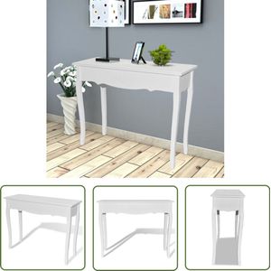 vidaXL Bijzettafel Wit - Stijlvol en Functioneel Bijzettafel - Kaptafel - Houten Tafel - Wit Tafel - Moderne Tafel