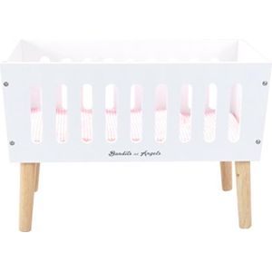 Bandits & Angels - Houten poppenbedje - Sweet Dreams - Wit