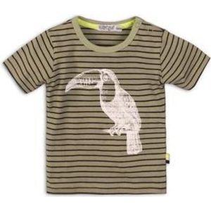Dirkje T-shirt light army green+stripe