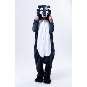Wolf onesie maat M - Dieren – Verkleedkleren - kinderen - jongens - meisjes - Huispak - Carnaval