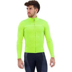 Castelli Fietsshirt lange mouwen Heren Lime - PRO THERMAL MID LS JERSEY ELECTRIC LIME - M