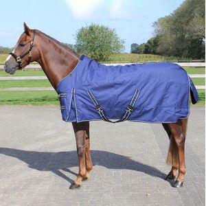 Budget Rider Outdoordeken 0-grams - Paardendeken - Maat: 215 - Blauw - Nylon