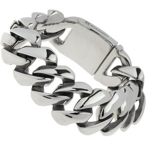 Bukovsky - Stalen Schakelarmband - ""Genius"" - 20,5 cm - Gepolijst - Gourmette Schakels - Rvs - 316L Stainless Steel