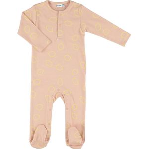 Trixie Onesie Met Voeten Lemon Squash Meisjes Katoen Roze/geel Maat 50/56
