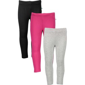 Blue Seven - 3pack - Leggings - Biologische Katoen - Roze - Grijs - Zwart - Maat 122