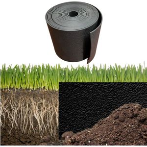 Flexibele gazonrand bloembedomranding - lengte 6m, hoogte 15cm - zwart Lawn Edging