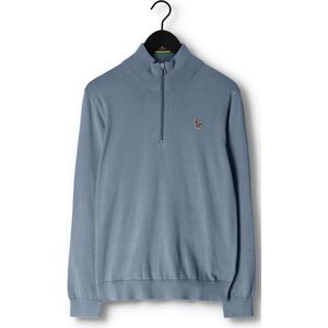 Paul Smith Mens Sweater Half Zip Zeb Bad Truien & Vesten Heren - Sweater - Hoodie - Vest- Lichtblauw - Maat XXL