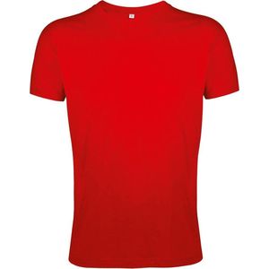 SOLS Heren Regent Slim Fit T-Shirt met korte mouwen (Rood)