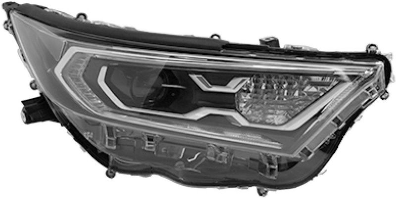 VAN WEZEL - Koplampen - Bi-LED - Voor TOYOTA - Rechts - Met Daglicht (LED)