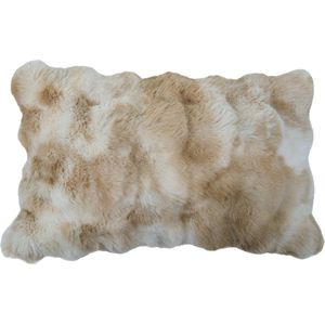 half kussen teddy bubble beige 30x50cm