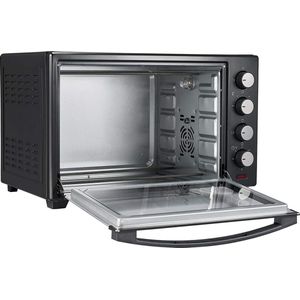 Trend24 Oven - Oven vrijsstaand - Mini oven - Mini oven vrijstaand - Pizza oven - 2000W - 60L - zwart