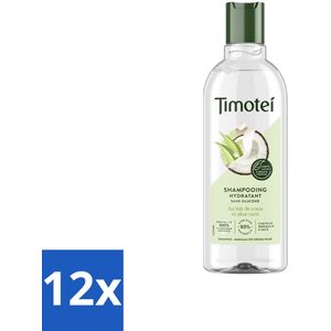 12 x Timotei - Shampoo - Aloä Vera & Kokosolie - Hydraterend - 300ml - Hydraterende Shampoo - Aloë Vera Shampoo - Kokosolie Shampoo - 2in1 Shampoo - Shampoo Conditioner
