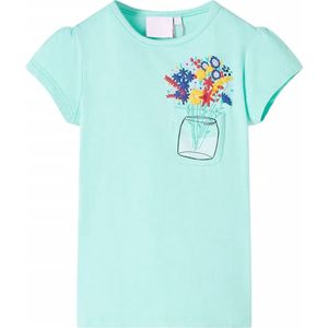 vidaXL - Kindershirt - 92 - lichtmint