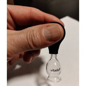 Mini glazen cup voor het gezicht, afmeting 20 mm