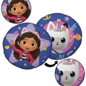 Gabby's Dollhouse Ronde Kussen, Decoratieve Kussen 40x40 cm, OEKO-TEX