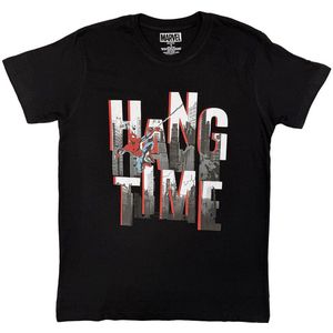 Marvel - Hang Time SpiderMan Heren Tshirt - S - Zwart