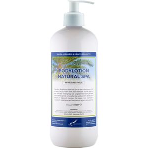 Bodylotion Natural Spa 1 Liter met witte pomp - stijlvolle en duurzame uitstraling