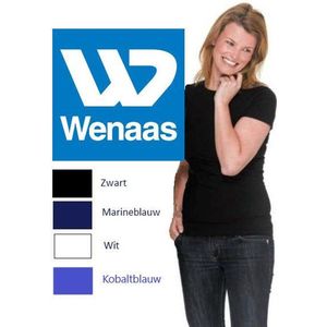 Wenaas - Dubbelpak T-shirt dames slim fit - 100% gekamde katoen 180 gr/m2 - 35050 MarineS