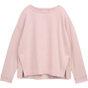 TOM TAILOR - Sweatshirt - Rosé/Wit - Recht Model - Lange Mouw