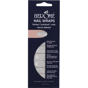 Herome Nail Wraps Frosty Snowflakes - Nagelstickers - Nail Art - Zonder Droogtijd - 2x10 stickers EAN: 8711661799609 Nail art tools Herome