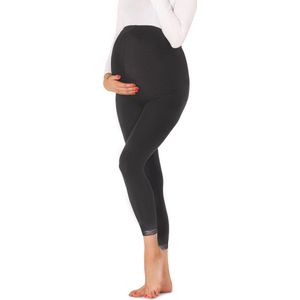 Be Mammy Dames Leggings - Zwangerschapskleding - Lange 7/8 - Viscose - BE-BE20-262-LE - Grafiet - XL