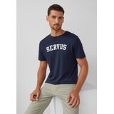 s.Oliver - Shirt - Navy/Natuurwit - T-shirt