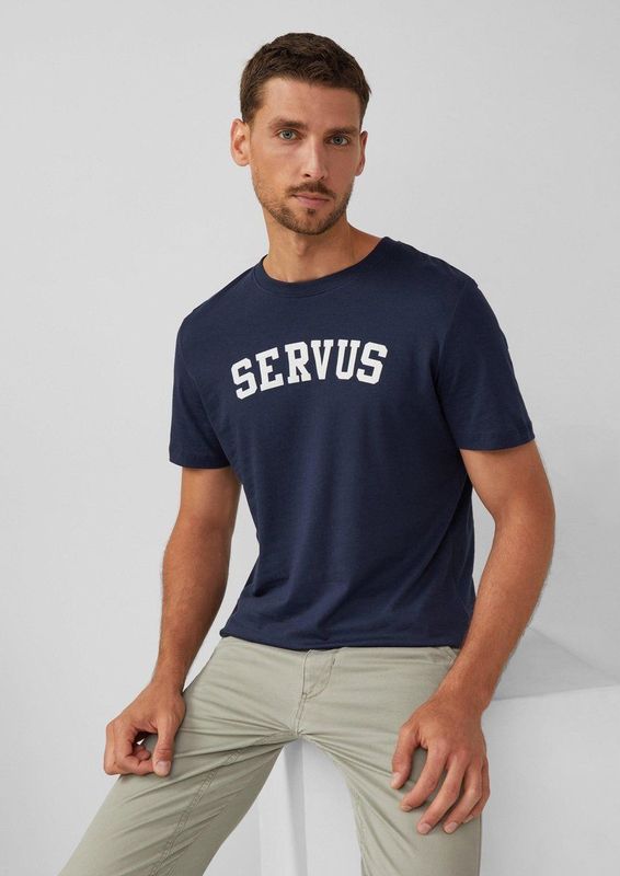 s.Oliver - Shirt - Navy/Natuurwit - T-shirt