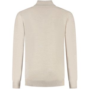 GENTS - Halfzip merinoblend - Polyblend - Off White - Maat S/S