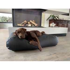Dog's Companion - Hondenkussen / Hondenbed zwart leather look - XL - 140x95cm