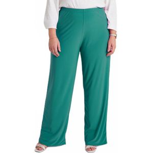 Vloeiende broek met elastische gebreide tailleband