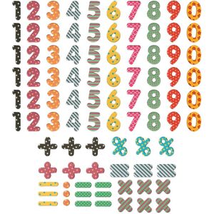 United Office Magneten cijfers - Set: 90 stuks - Aanbevolen leeftijd: vanaf 3 jaar - Cijfers en symbolen in verschillende ontwerpen - Om te leren rekenen
