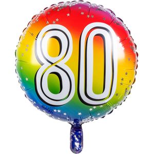 Boland - Folieballon '80' 80 - Multi - Cijfer ballon