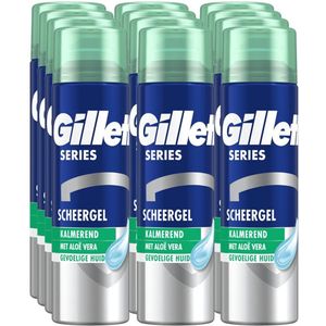 Gillette Series Scheergel - Sensitive Skin - Voordeelverpakking 12 x 200 ml