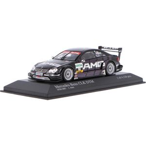 The 1:43 Diecast Modelcar of the Mercedes-Benz CLK, Team H.W.A #10 of the DTM 2003. The driver was J. Alesi. The manufacturer of the scalemodel is Minichamps.This model is only available online